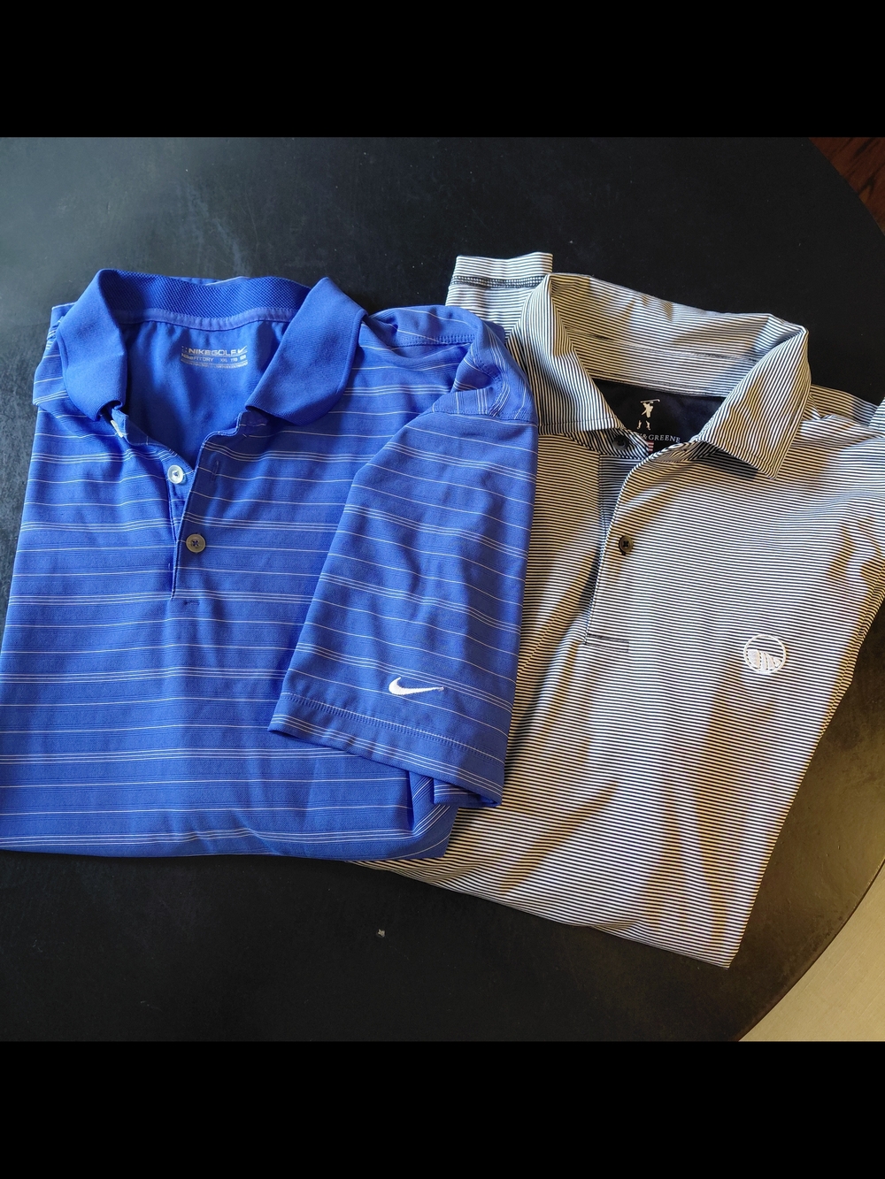 Nike Men’s Royal Blue Striped Golf  Shirt Plus Fairway And Greene Golf Shirt Xxl